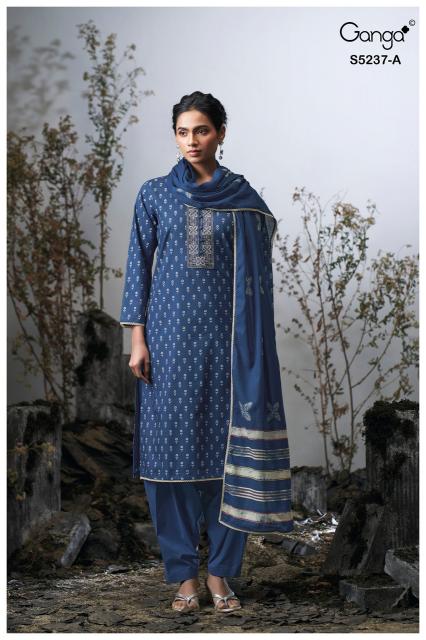 Ganga cazzie 5237 ladies dress material wholesale